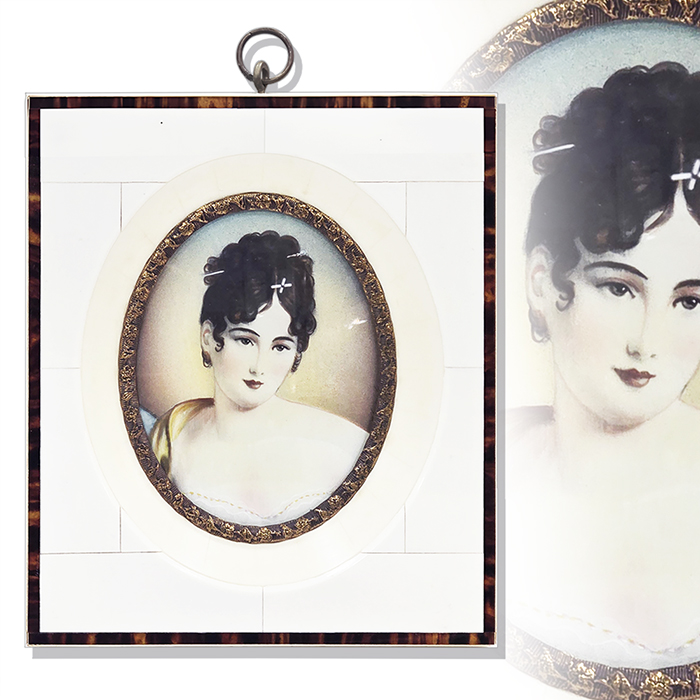 레카미에 부인 초상화 상아 소형액자