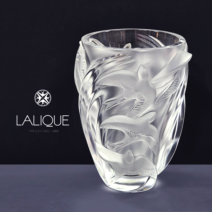 최고급 프랑스 Lalique 마르티네츠 아트 반투명 화병