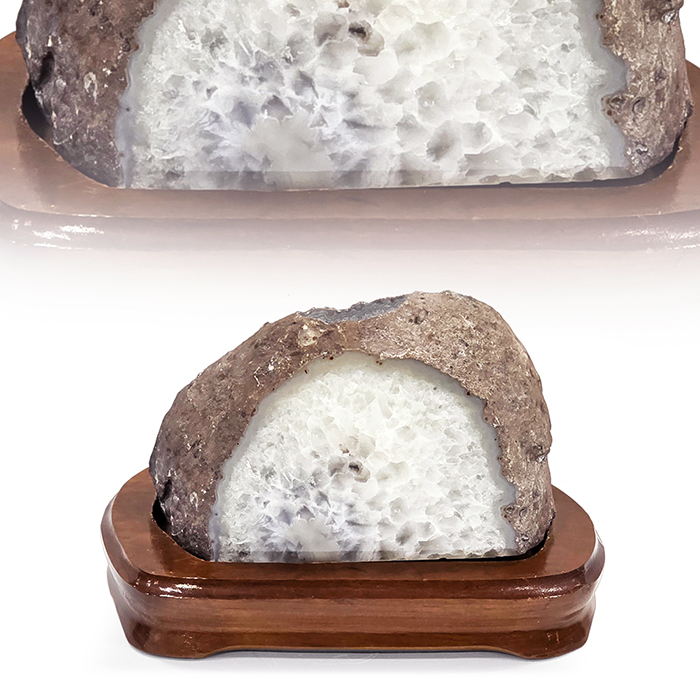 천연 배수정 관상석 촛대
