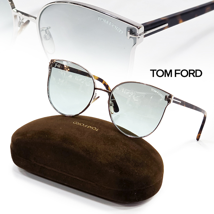 TOMFORD TF718-K 18P 캣아이 라운드 보잉 틴트 선글라스