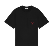 셀린느 26SS 로고 코튼 블랙 반팔 티셔츠 RX0I31242 GDX7