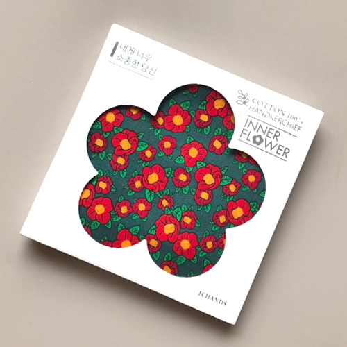 제이씨핸즈 이너플라워손수건 04_Flower of Red(10%할인)