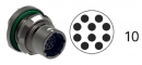 UR01W07 F010P BK1 E2AB(07size Panel rear mounted(LP) 10pins female Receptacle)