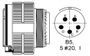 D38999/26WB5SN(SKT 5 POS Crimp ST Cable Mount 5 Terminal 1 Port)※ 보호 캡이 불포함 될 수 있으며 필요시 주문과 함께 연락 부탁드립니다.※ 25개 이상 주문 시 e-mail로 문의 바랍니다.(재고 소진 시 국내 생산 영업일 기준 10일)