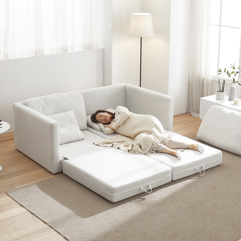 마리메종 수이 아쿠아텍스 패브릭 3인 소파베드