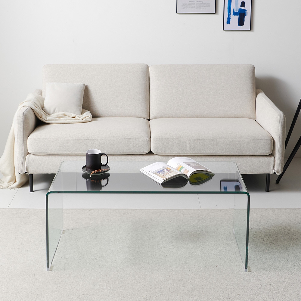 마리메종 리노 투명 템퍼드 강화유리 소파테이블