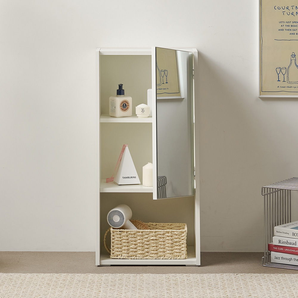 마리메종 엘빈 좌식 거울 미니 수납장 화장대 400