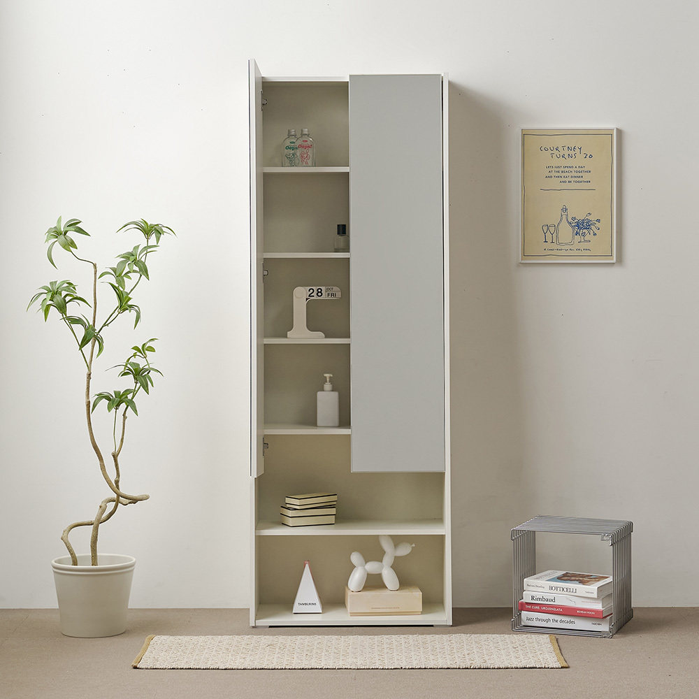 마리메종 엘빈 양문형 전신거울 수납장 화장대 600