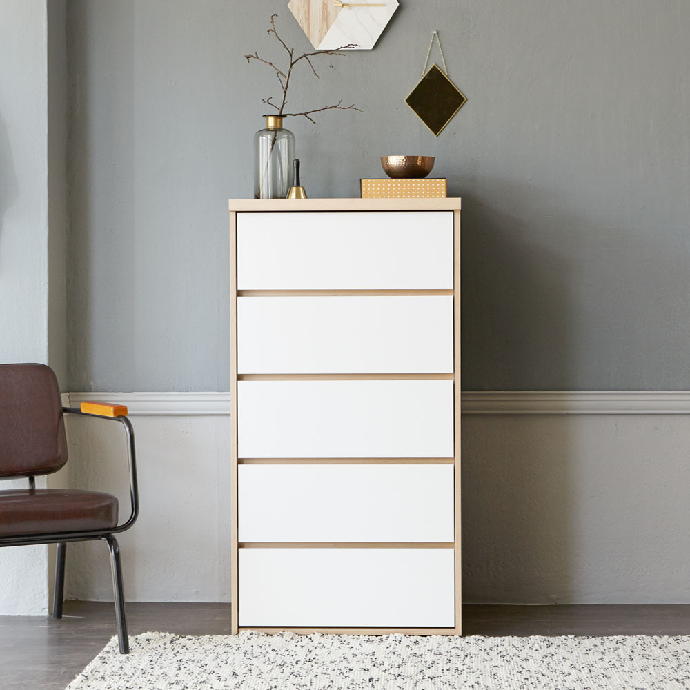 마리메종 글로시 600 5단 서랍장