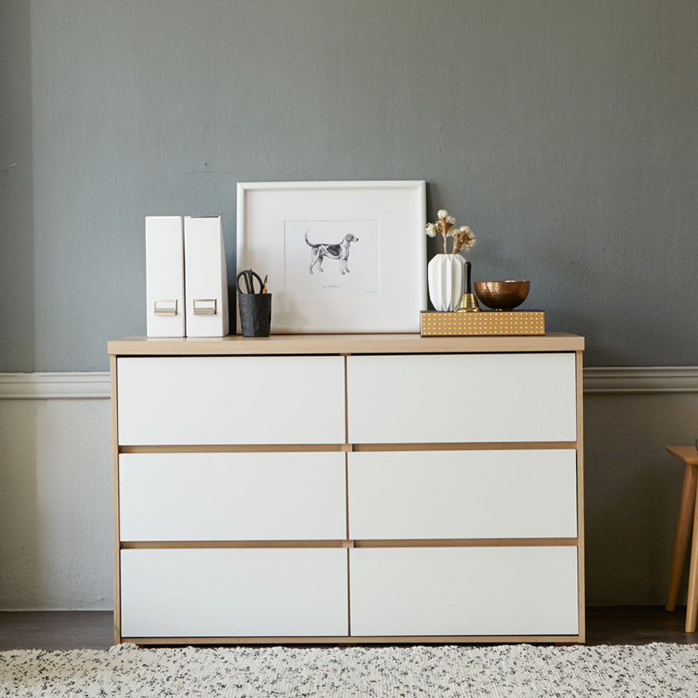 마리메종 글로시 빅와이드 1200 3단 서랍장