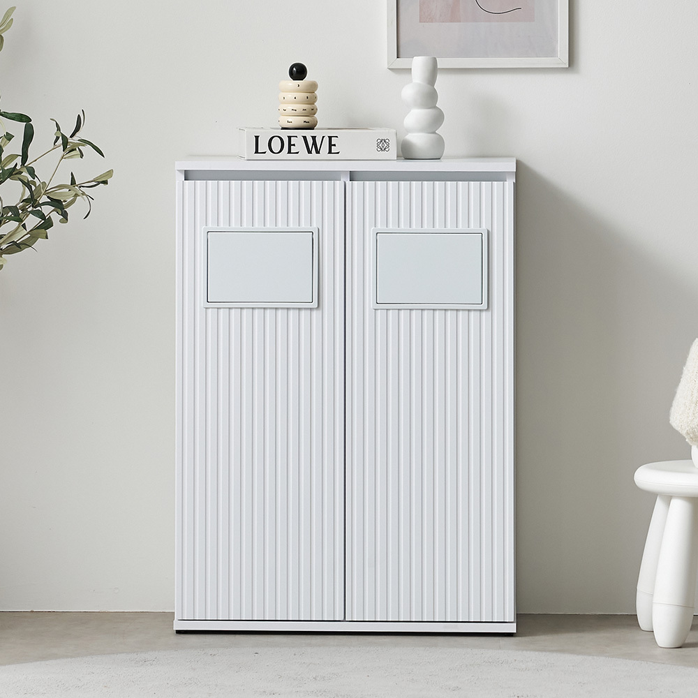 로덴 템바보드 슬림 휴지통 수납장 분리수거함 2단