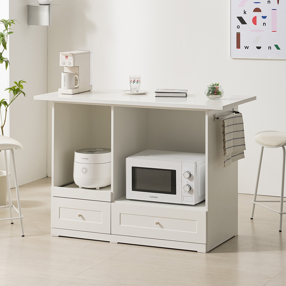 세리에 1200 사각 아일랜드 홈바 렌지대 식탁 테이블