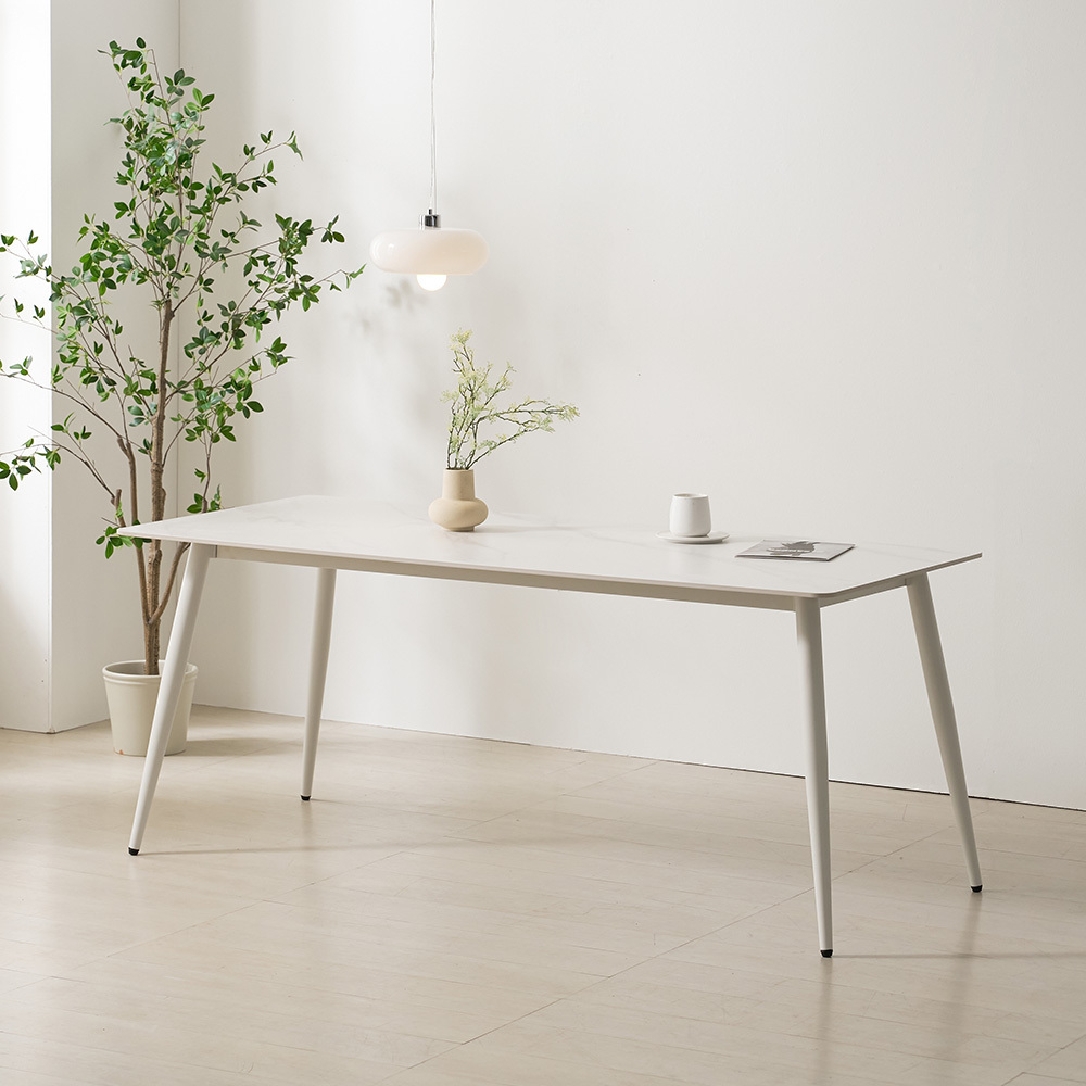 벨로 1800 6인 사각형 포세린 세라믹 식탁 테이블