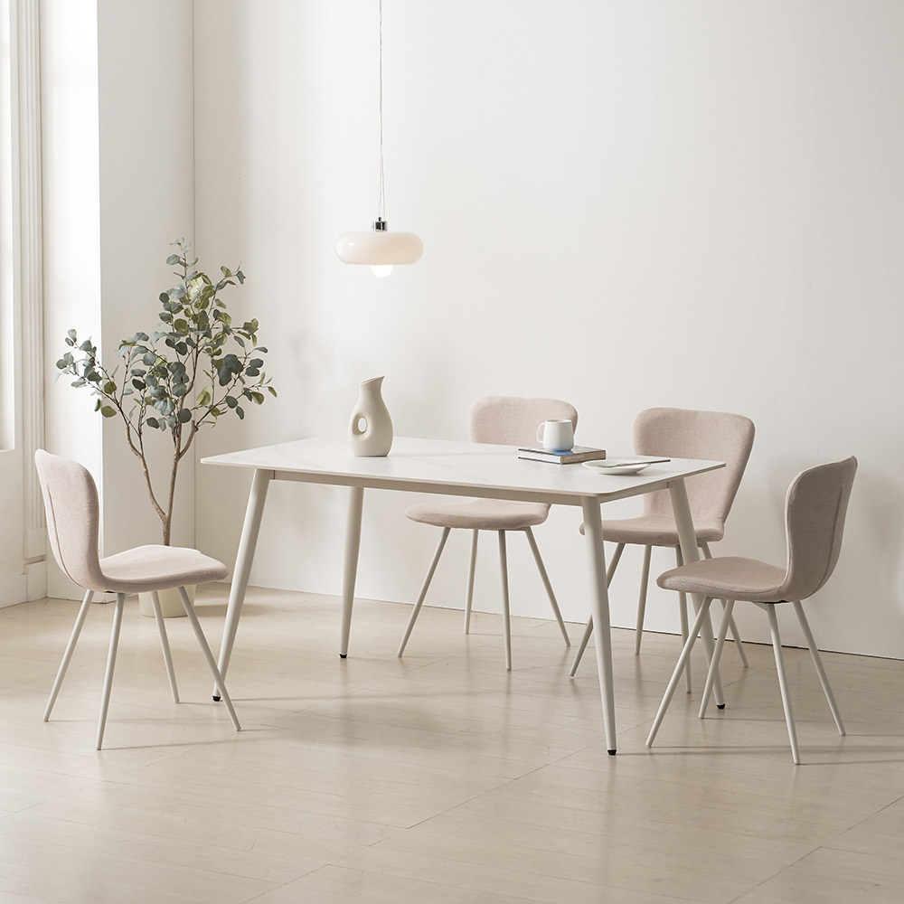 벨로 1400 4인 사각형 포세린 세라믹 식탁세트 A