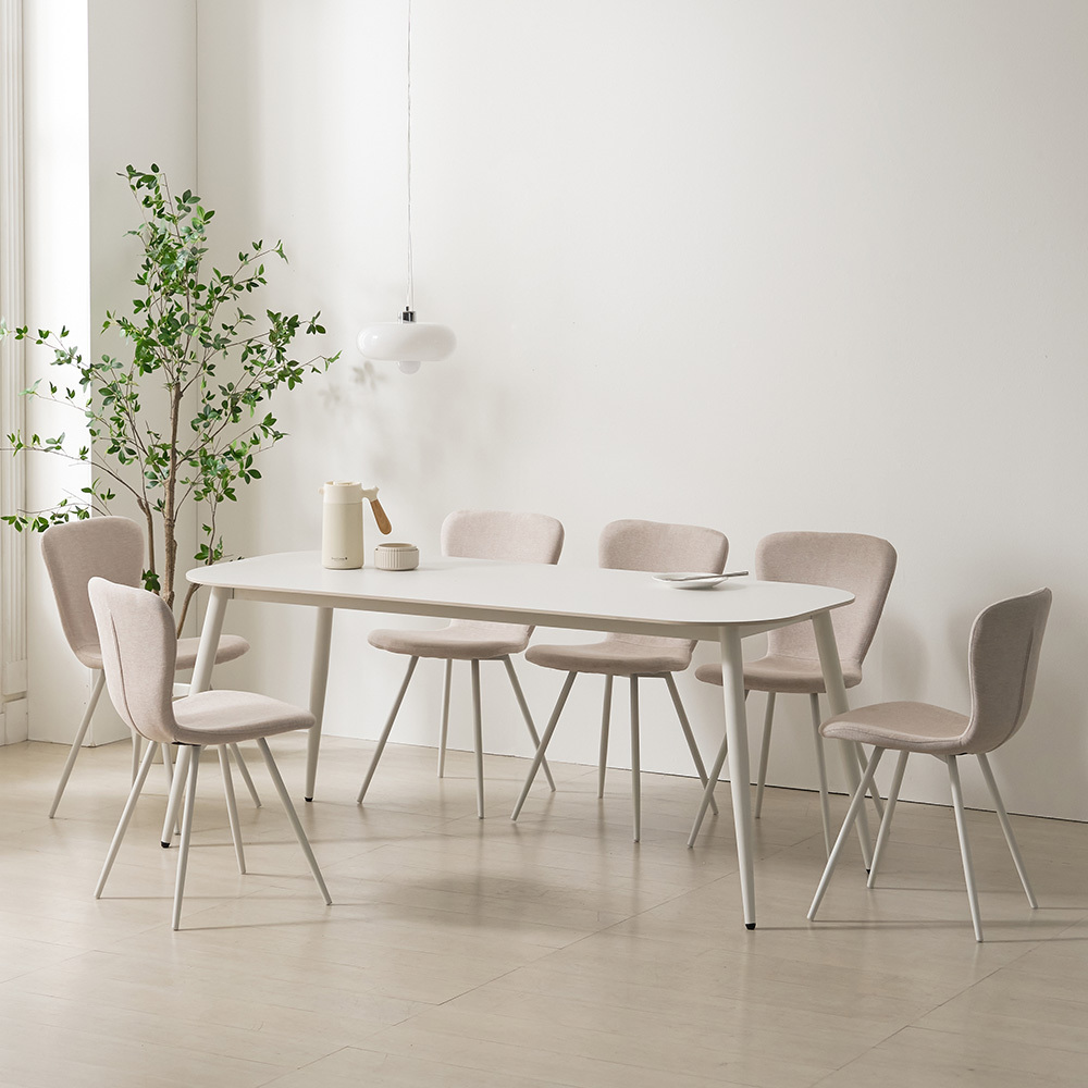 벨로 1800 6인 타원형 포세린 세라믹 식탁세트 A