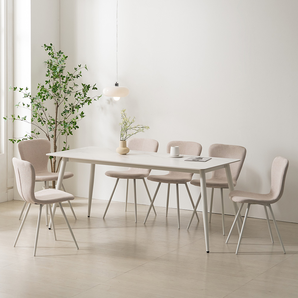 벨로 1800 6인 사각형 포세린 세라믹 식탁세트 A