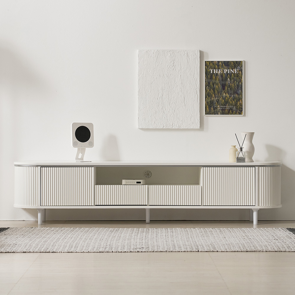 루이스 2000 라운드 템바보드 수납 거실장 티비다이