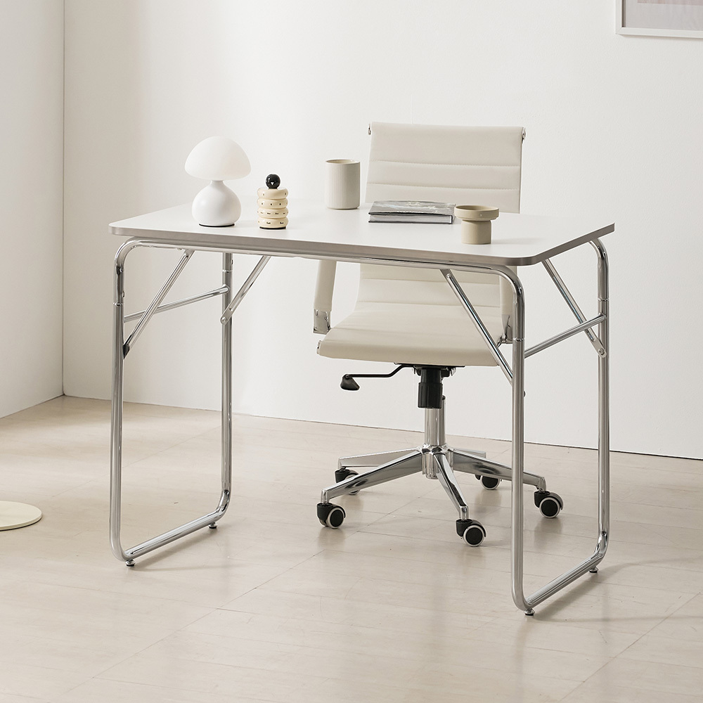 니케 크롬 모던 미드센추리 책상 테이블 800