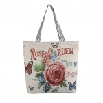 캔버스 자카드 숄더 에코백