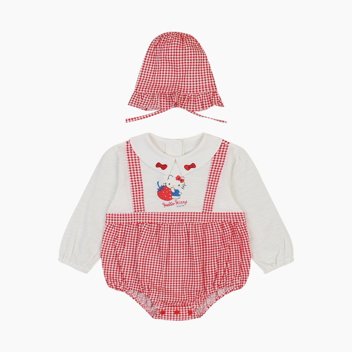 [입고예정 5/8~] [압소바] 헬로키티체크바디슈트(모자) A1110650