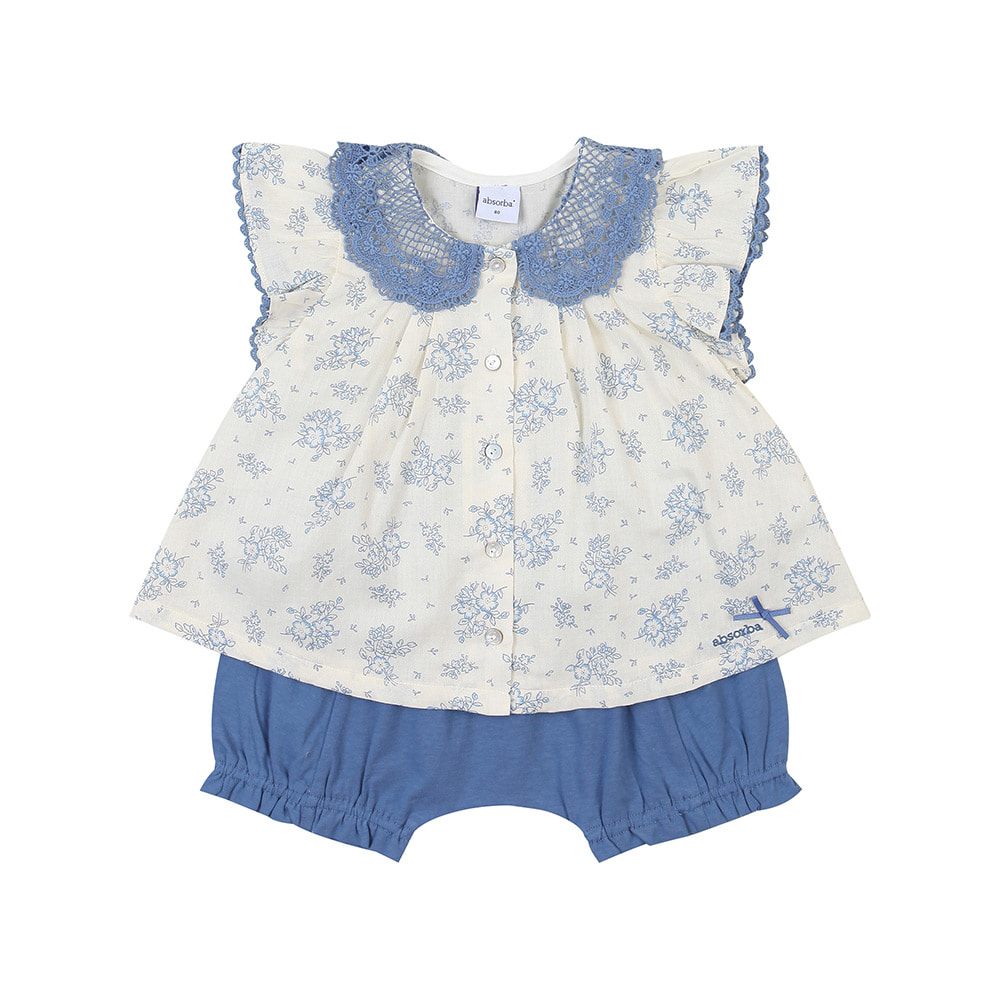 [압소바] 슈엘 블라우스 상하 AX321224