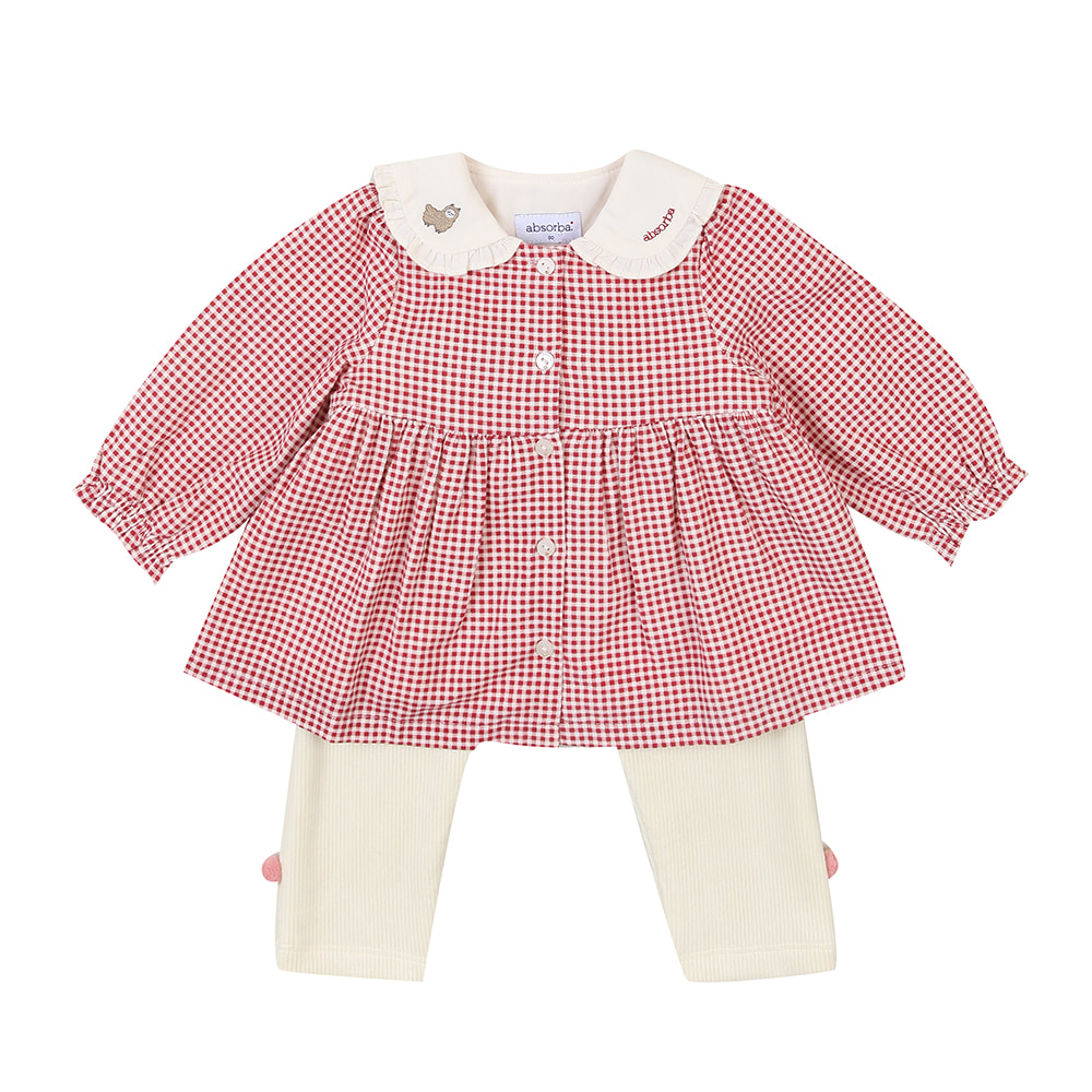 [압소바] 벨몽 체크 상하 AX721221