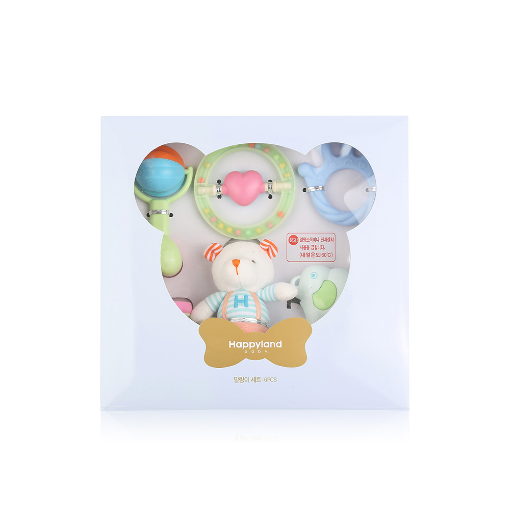 [해피랜드] 샤일론 친환경 6P 딸랑이 세트 HXA36701