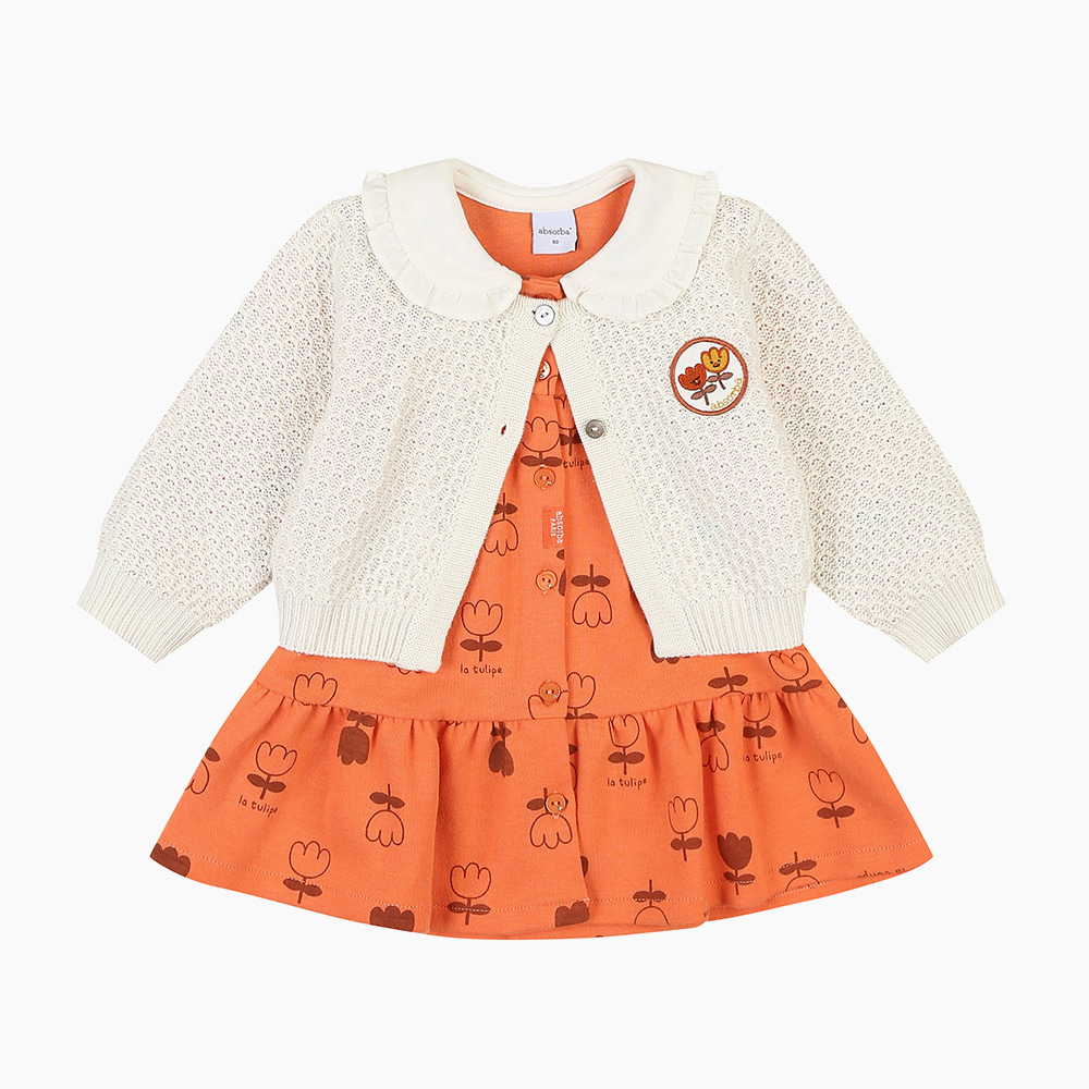 [압소바] 모나 원피스 가디건 SET AY525101