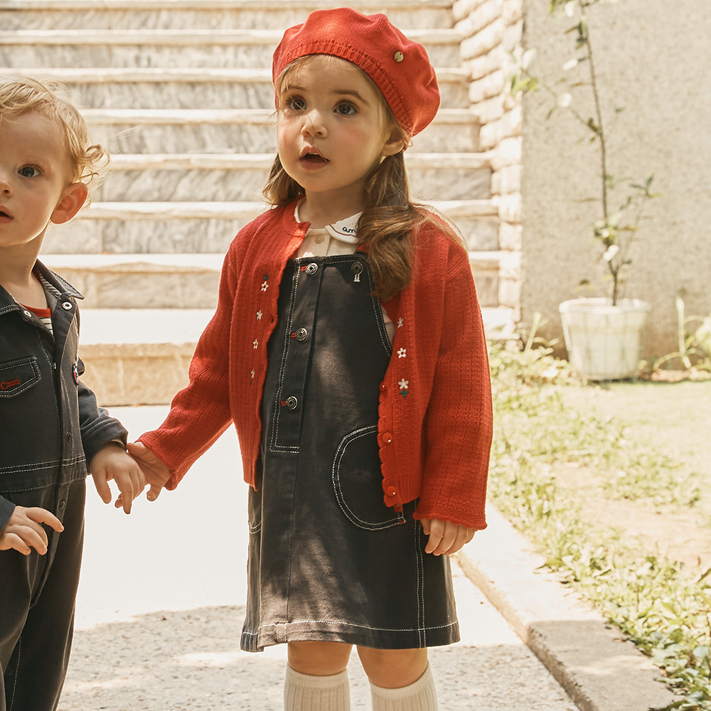 [압소바] 벤티 진 점퍼 스커트 SET AY525103