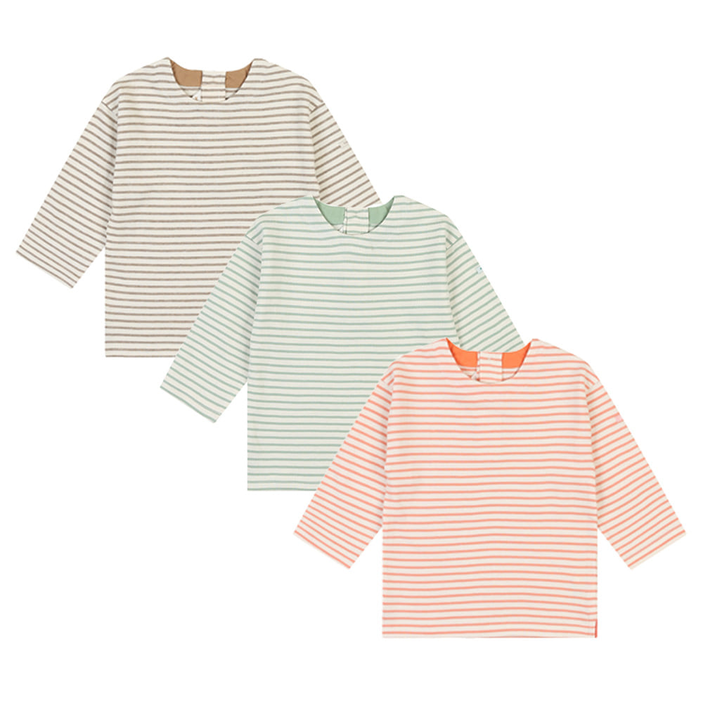 [해피랜드] 리빙 베이직 스트라이프 티셔츠 HY5533P9