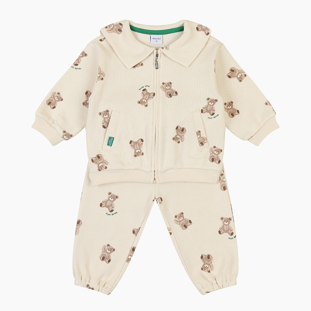 [압소바] 베어 오픈카라 상하 AY721209