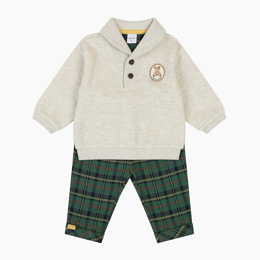 [압소바] 르하임 체크 상하 AY721205