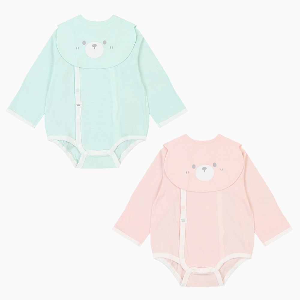 [해피랜드] 아망 배내슈트 턱받이 세트 HZ310207