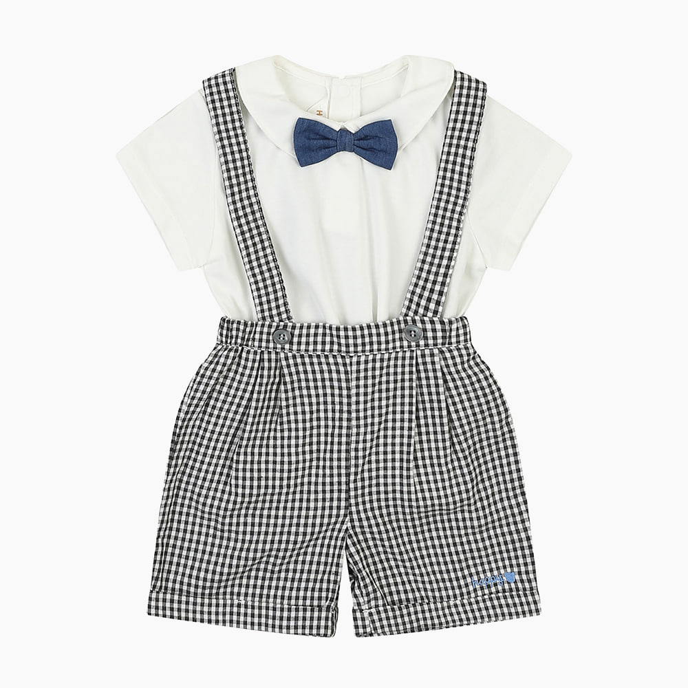 [해피랜드] 코코 멜빵 바지 보타이 세트 HZ325204