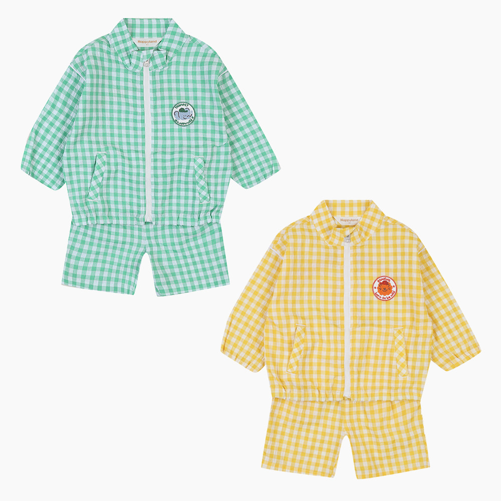 [해피랜드] 레오 체크점퍼 상하 HZ321205