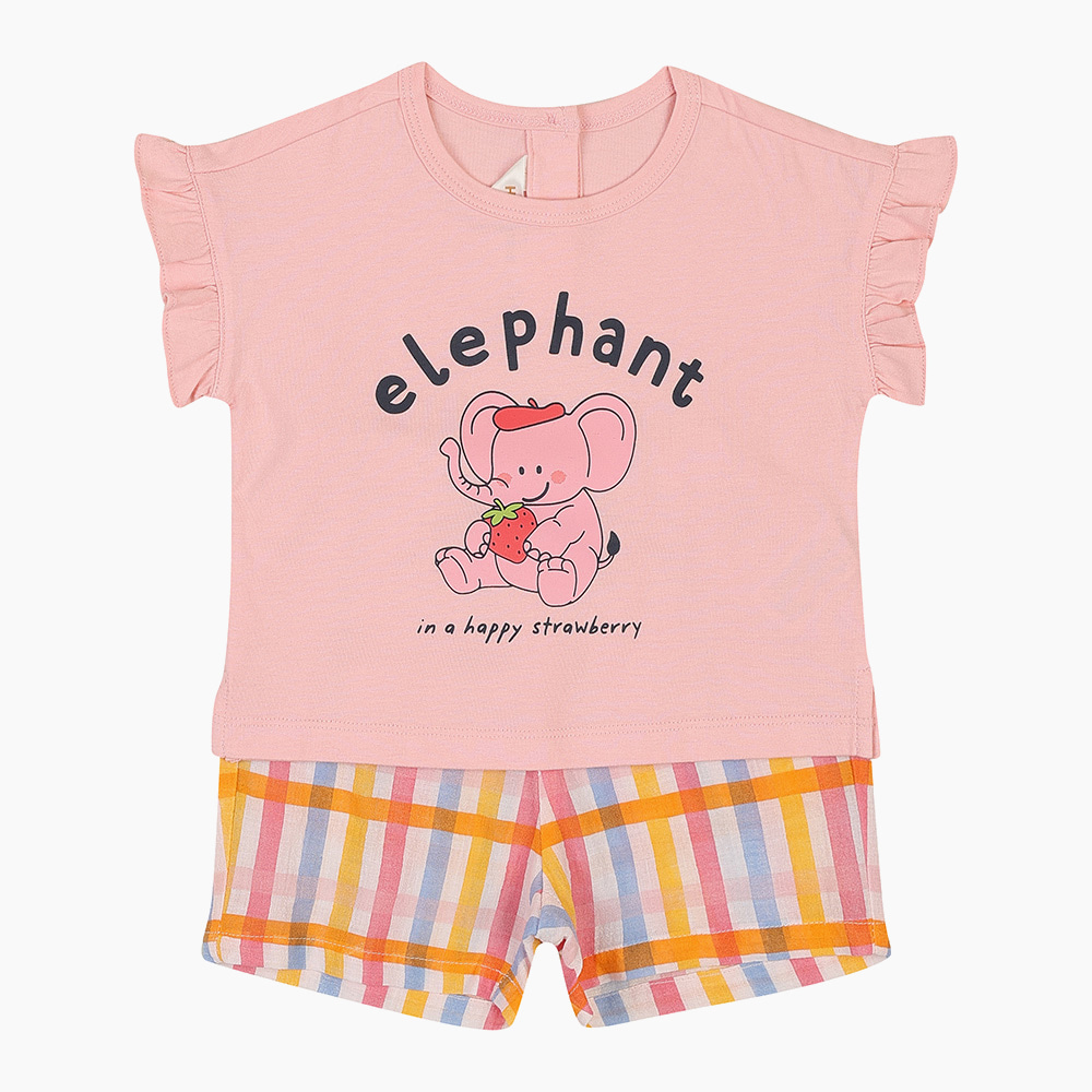 [해피랜드] 스위티 체크프릴 상하 HZ321112