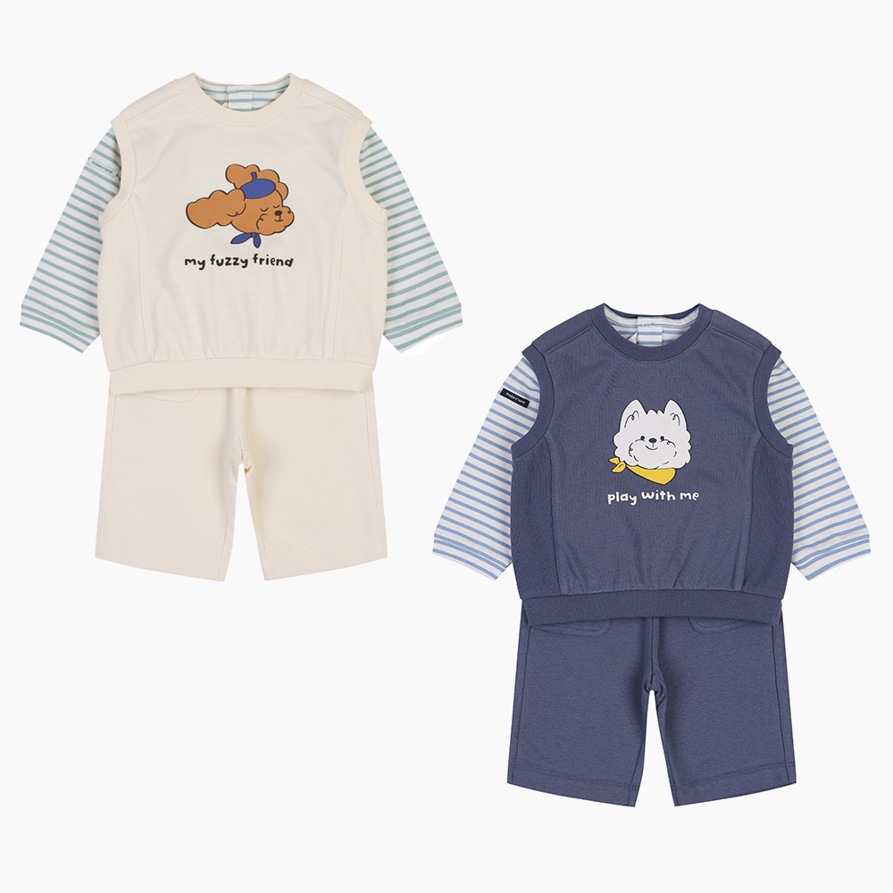 [해피랜드] 크럼블 3PCS 7부 상하 HZ521201