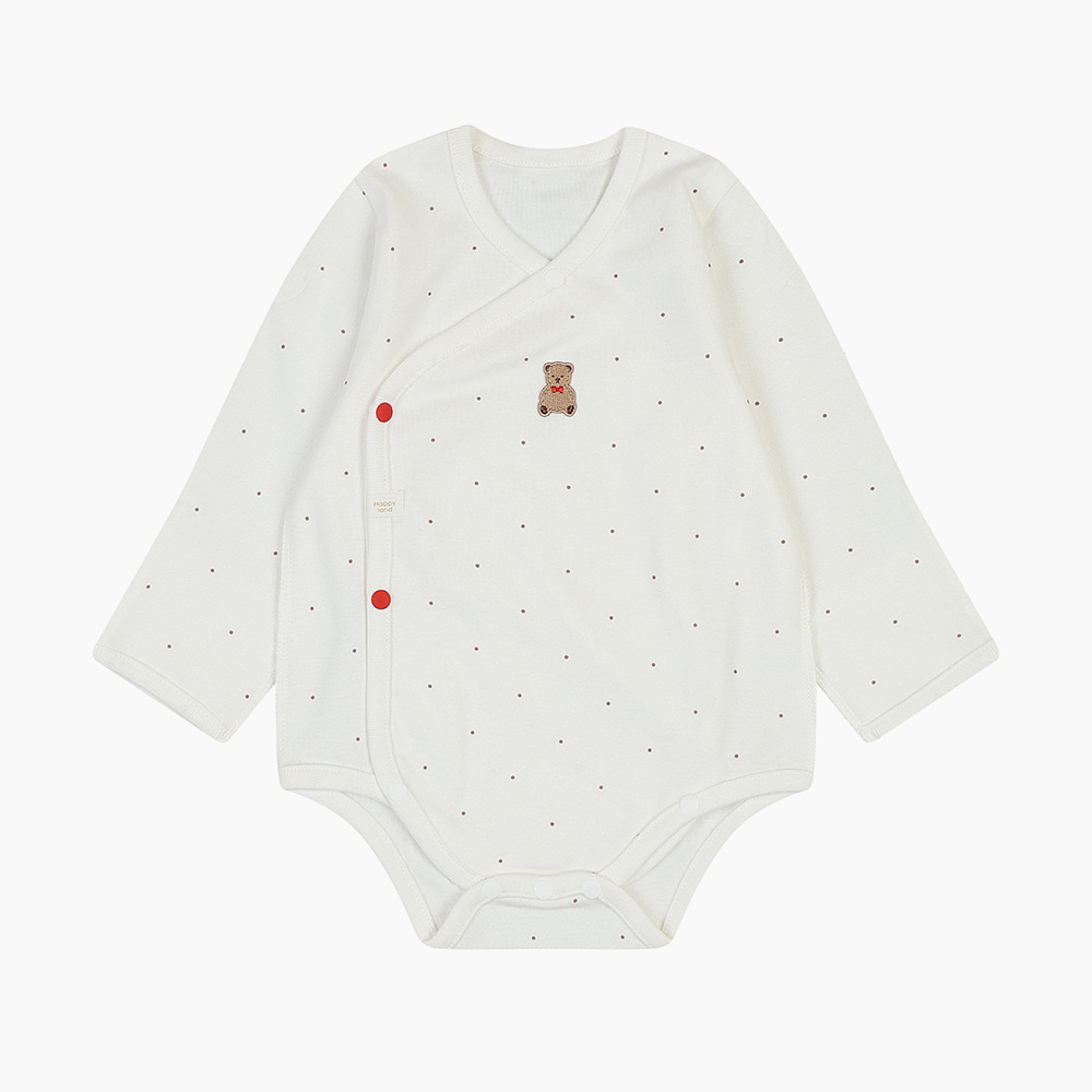 [해피랜드] 톰 도트 모달 배냇슈트 HZ710201