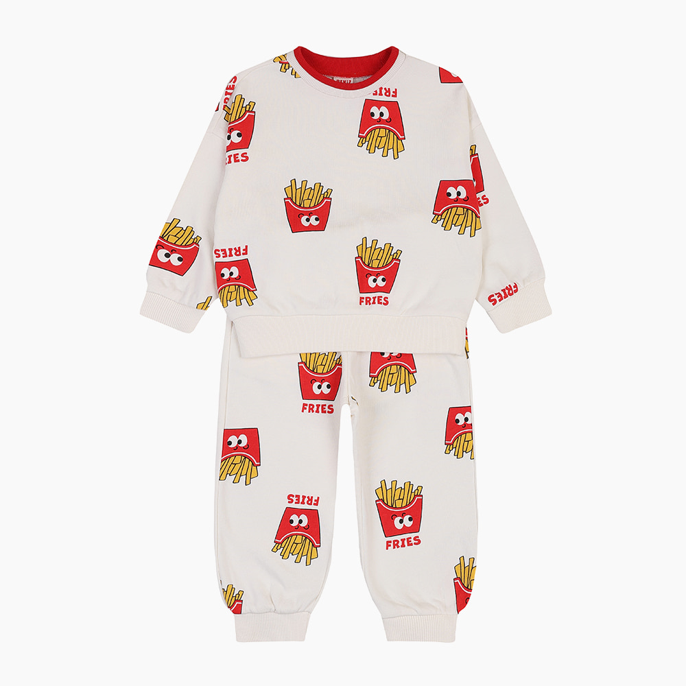 [비키즈] 후렌치후라이 맨투맨 상하 F2151202