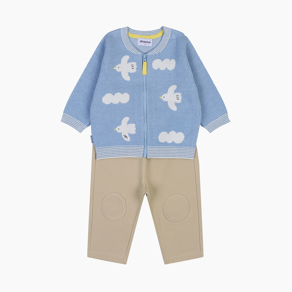 [압소바] 톨먼 니트 점퍼 상하 A2121202