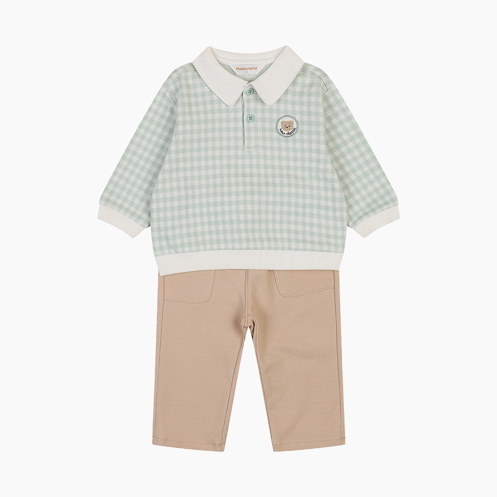 [해피랜드] 퓨어 체크 상하 H2121205