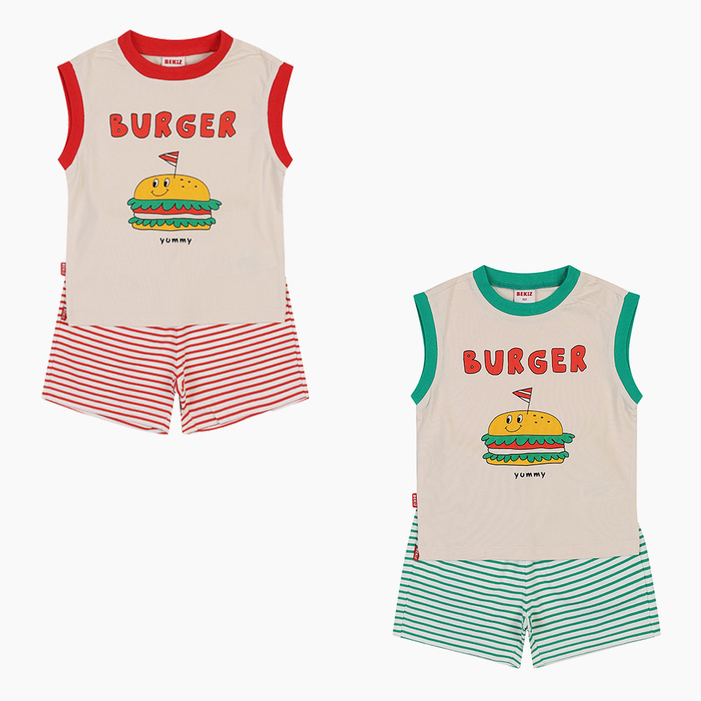 [비키즈] 키치버거 스트라이프 상하 F2351213