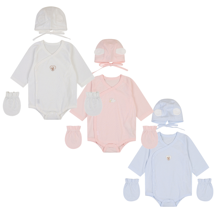 [압소바] 돌돌 모달배냇슈트(모자,손싸개) A2B10107