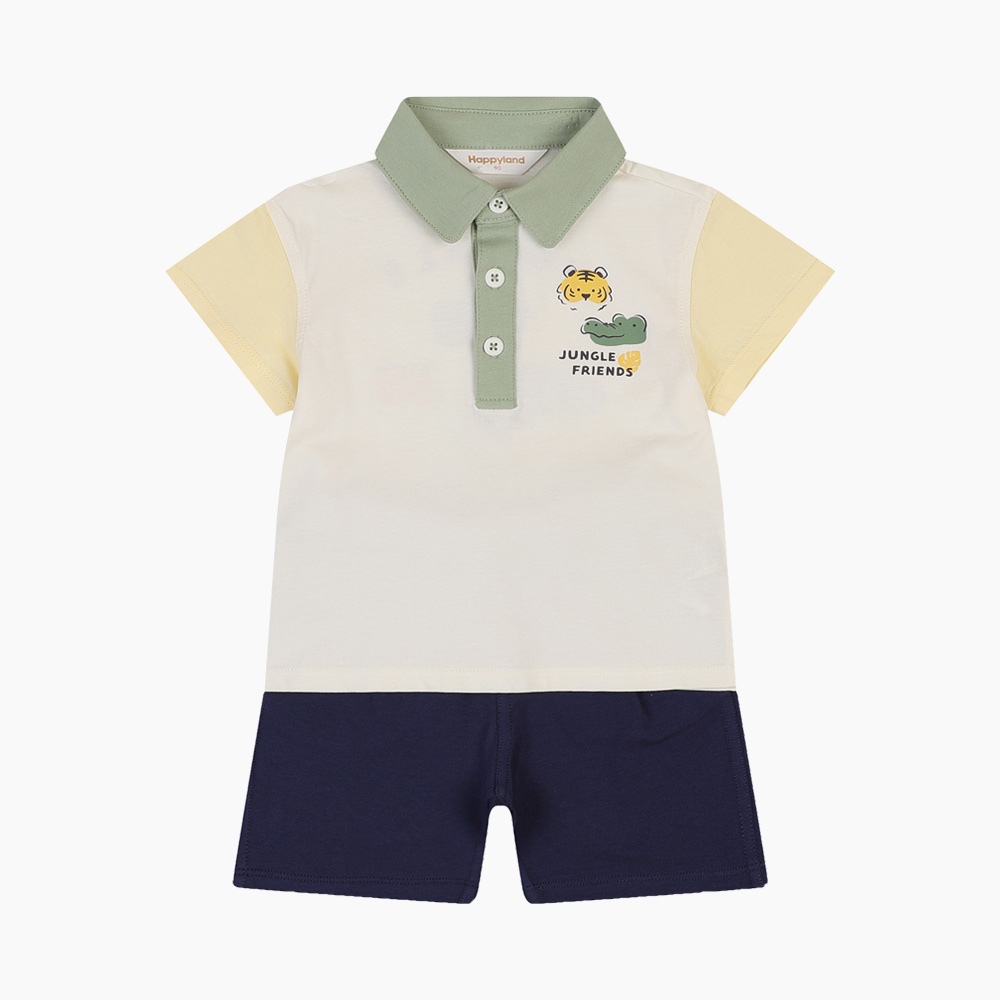 [해피랜드] 세이지 배색 상하 H2321216