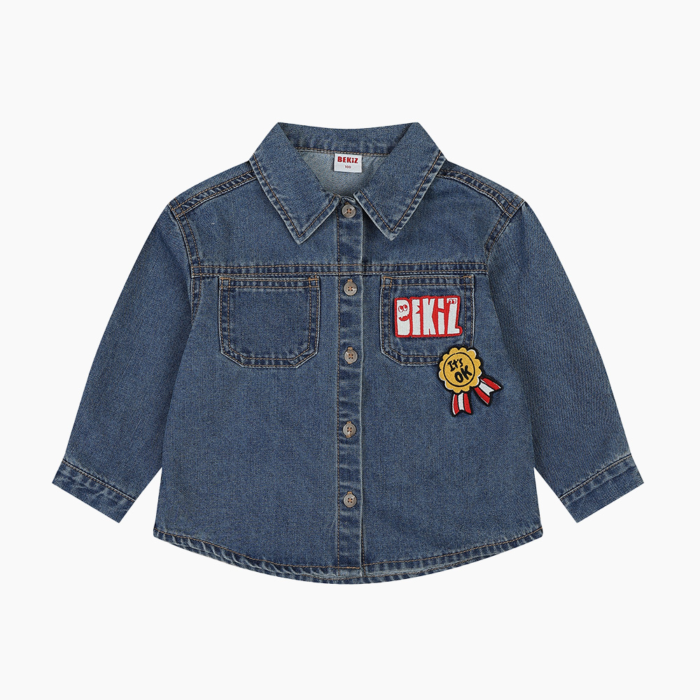 [비키즈] 메달 데님셔츠 F2523401