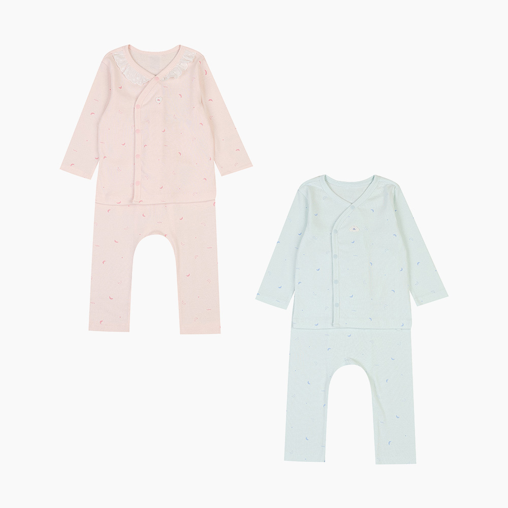 [해피랜드] 트윙클 달별 배내 상하복 H1110501