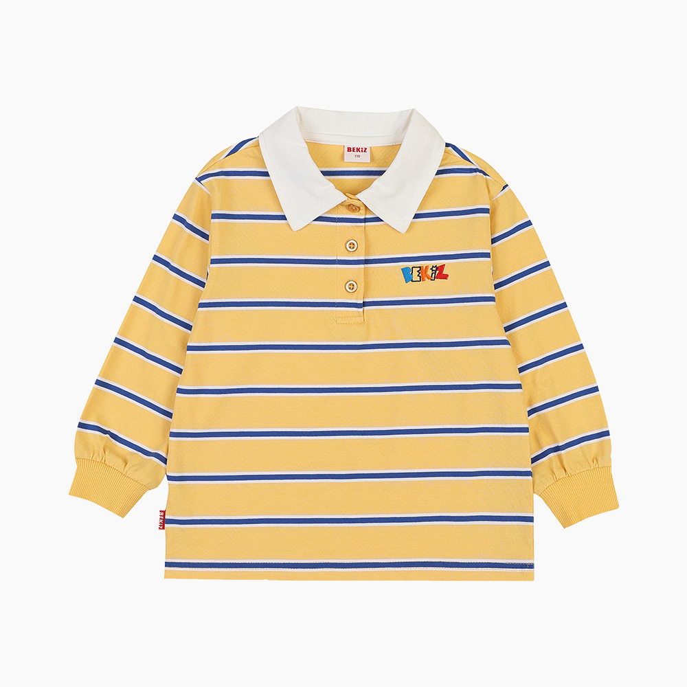 [비키즈] 카라 스트라이프 티셔츠 F1123312