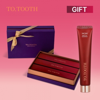 투투스 맘 임산부 치약 선물세트 (100g 1개입X3ea) / 천연 무불소 입덧 양치덧 임신축하선물 치약