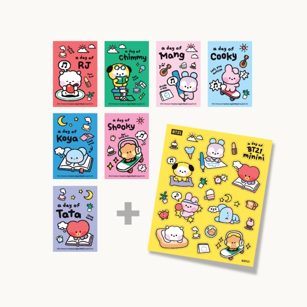 BT21 프리미엄 초콜릿_a day of_7set