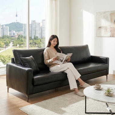 어반 코어 노블 4인용 실리콘 비건레더 소파